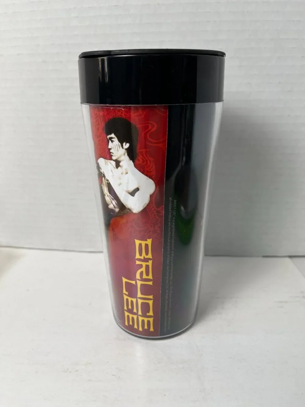 Bruce Lee Vandor 16 oz Plastic Travel Mug With Lid New Old Stock